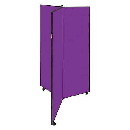 Screenflex Display Tower, 3 Panel, 6ft.5"H, Purple CDS683-DP