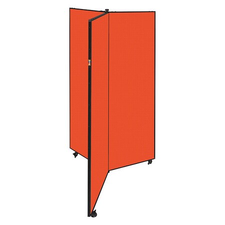 Screenflex Display Tower, 3 Panel, 6ft.5"H, Orange CDS683-DJ