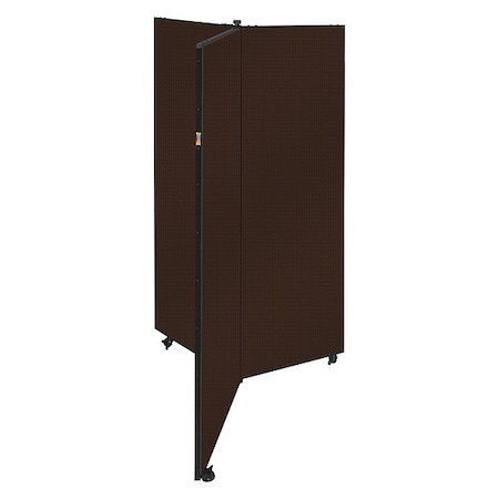 Screenflex Display Tower, 3 Panel, 6ft.5"H, Dark Brown CDS683-DD