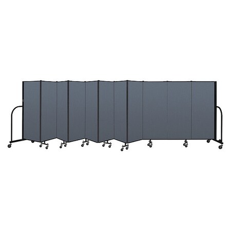 Screenflex Portable Room Divider, 11 Panel, 5 ft. H CFSL5011-DB