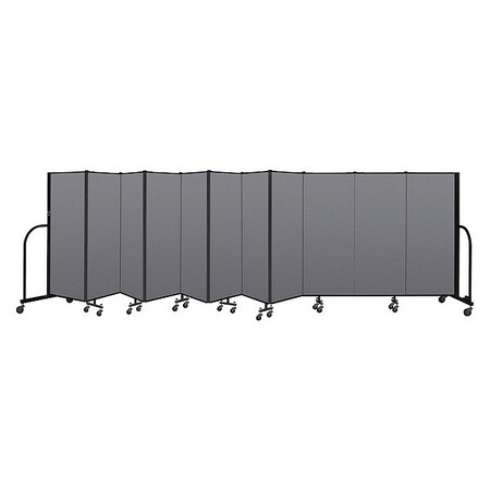 Screenflex Portable Room Divider, 11 Panel, 5 ft. H CFSL5011-DG