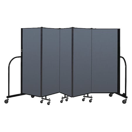 Screenflex Portable Room Divider, 5 Panel, 5 ft. H CFSL505-DB
