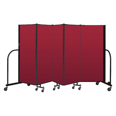 Screenflex Portable Room Divider, 5 Panel, 5 ft. H CFSL505-DR