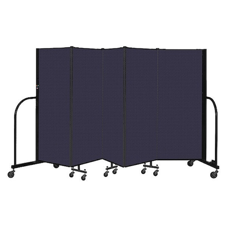 Screenflex Portable Room Divider, 5 Panel, 5 ft. H CFSL505-DV