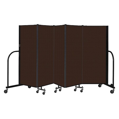 Screenflex Portable Room Divider, 5 Panel, 5 ft. H CFSL505-DD