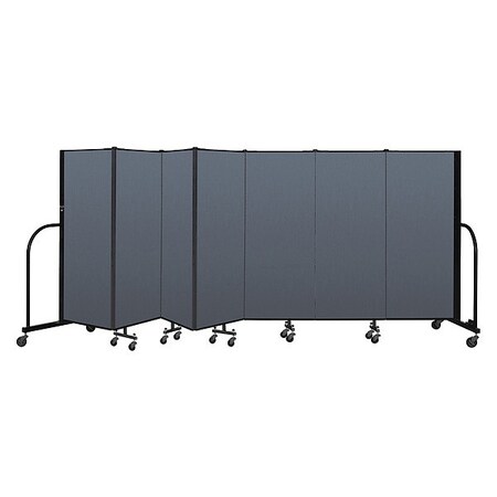 Screenflex Portable Room Divider, 7 Panel, 5 ft. H CFSL507-DB