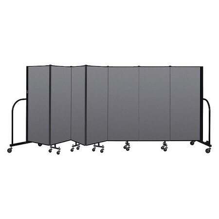 Screenflex Portable Room Divider, 7 Panel, 5 ft. H CFSL507-DG