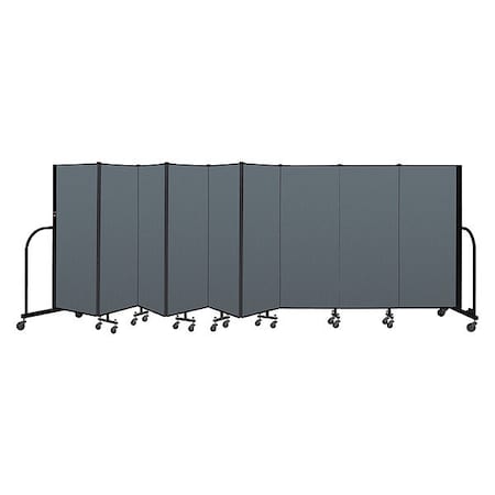 Screenflex Portable Room Divider, 9 Panel, 5 ft. H CFSL509-DB