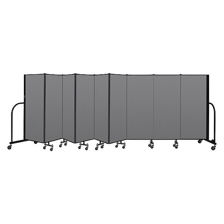 Screenflex Portable Room Divider, 9 Panel, 5 ft. H CFSL509-DG