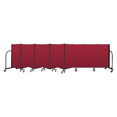 Screenflex Portable Room Divider, 11 Panel, 4 ft. H CFSL4011-DR