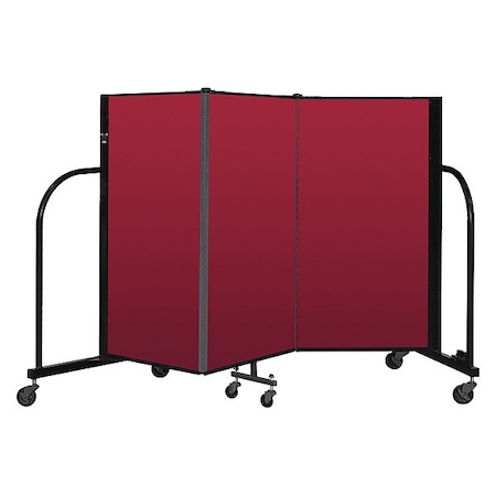 Screenflex Portable Room Divider, 3 Panel, 4 ft. H CFSL403-DR