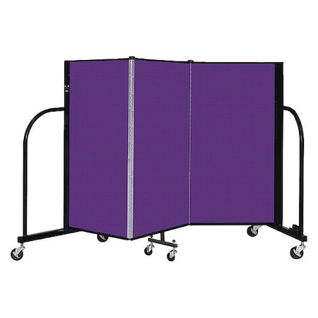 Screenflex Portable Room Divider, 3 Panel, 4 ft. H CFSL403-DP