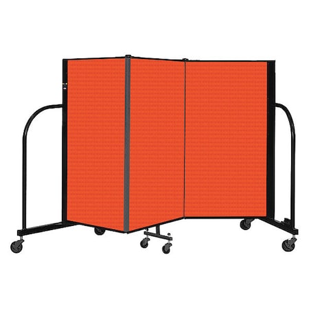 Screenflex Portable Room Divider, 3 Panel, 4 ft. H CFSL403-DJ