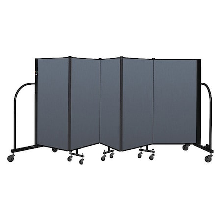 Screenflex Portable Room Divider, 5 Panel, 4 ft. H CFSL405-DB