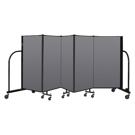 Screenflex Portable Room Divider, 5 Panel, 4 ft. H CFSL405-DG