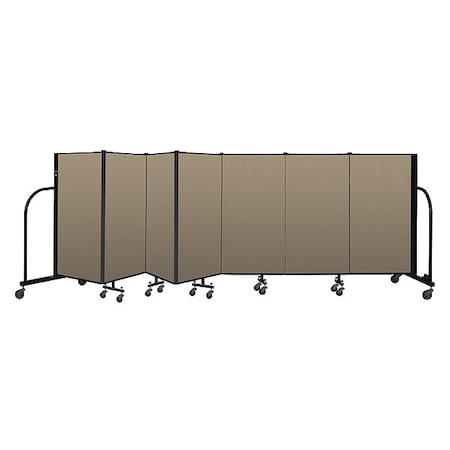 Screenflex Portable Room Divider, 7 Panel, 4 ft. H CFSL407-DW