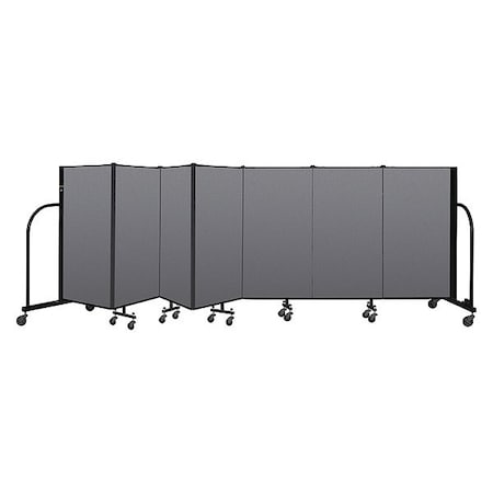 Screenflex Portable Room Divider, 7 Panel, 4 ft. H CFSL407-DG