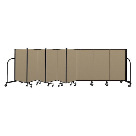 Screenflex Portable Room Divider, 9 Panel, 4 ft. H CFSL409-DW