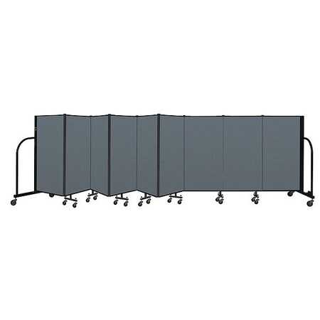 Screenflex Portable Room Divider, 9 Panel, 4 ft. H CFSL409-DB