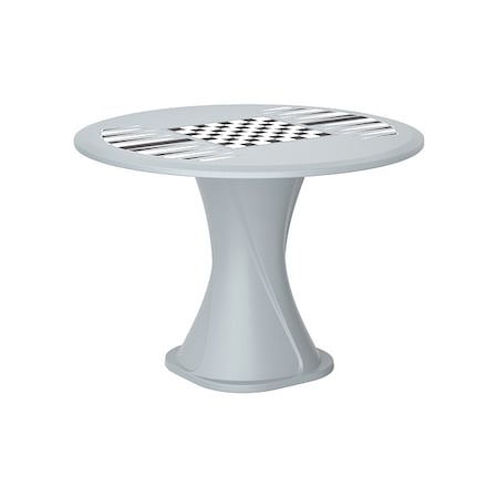 Cortech Circle Table, Polyethylene Top, Gray 670GYGT