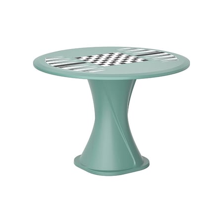 Cortech Circle Table, Polyethylene Top, Aqua 670AQGT
