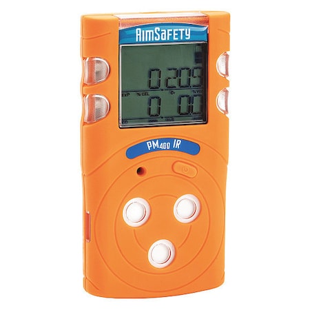 Macurco PM400 Multi-Gas Detector, IP67, Audible, Vibrating, Visual, LCD, 2 yr Battery Life PM400-P