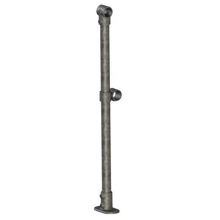 Railguard 200 Mid Stanchion Kit, Silver, 3 1/8 ft Length, Galvanized 407253