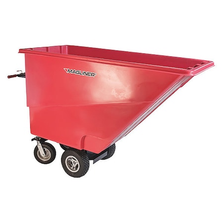Magliner Motorized Hopper Cart, 27 Cu Ft, Pneu MHCSAC