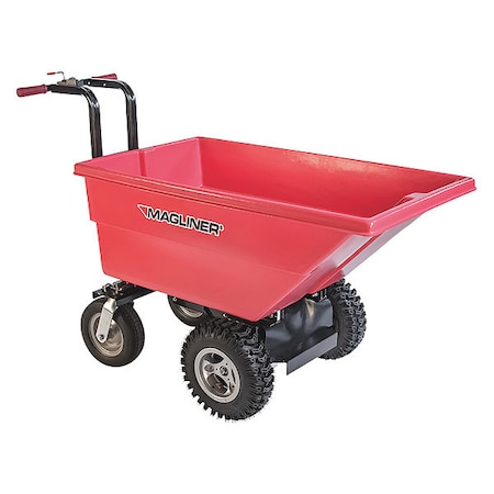Magliner Motorized Hopper Cart, 6 Cu Ft, Agg Pneu MHCSCA