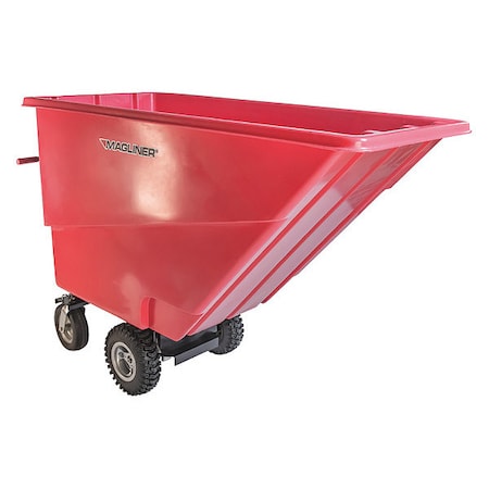 Magliner Motorized Hopper Cart, Agg Pneu 27 Cu Ft MHCSCC