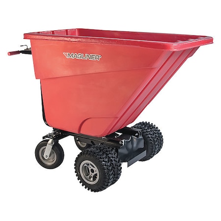 Magliner Motorized Hopper, 13-1/2 Cu Ft, Dual Pne MHCSDB