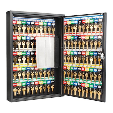 Barska Key Cabinet, Steel, Black, 100 Key Capacity CB13366