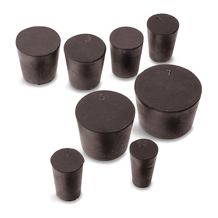 UNITED SCIENTIFIC Rubber Stoppers, Solid, No. 9 RST9-S