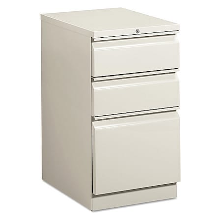 Hon 15" W 3 Drawer Mobile Pedestal, Light Gray, Letter H33720R.L.Q