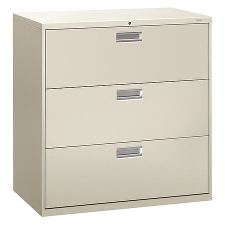 Hon 42" W 3 Drawer File Cabinet, Light Gray, A4/Legal/Letter H693.L.Q