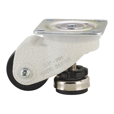 Wmi Caster and Leveler In One Unit, Load Rating 220 lbs, Plate Mounted WMP-200FS