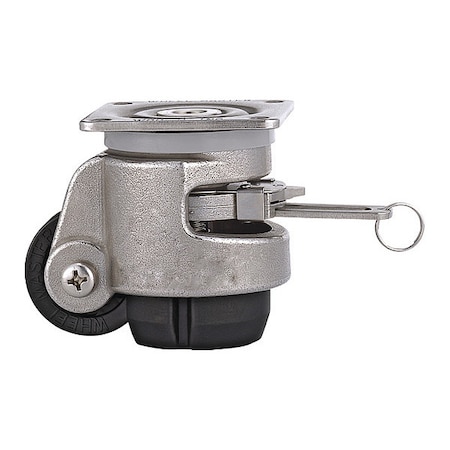 Wmi Leveling Caster-Ratchet Built-In-Load Rating 880lbs, Plate Mounted, SS WMSR-80F