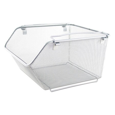 Alera Wire Mesh Stacking Shelving Bins, 12.75x15.125x8.625, Silver, 2/Set ALESW258SV