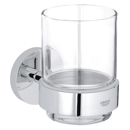 Grohe Essentials Glass W/Holder Chrome 40447001