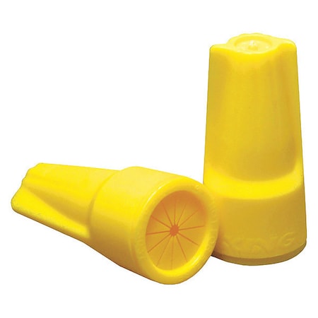 Dryconn Twist-On Wire Connector, Yellow, 10 PK 10444