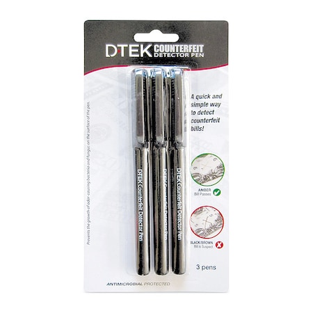 Controltek Counterfeit Pen, Black, PK3 560191