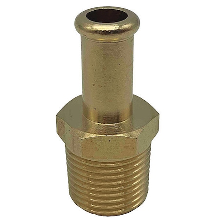 Speedaire Hose Barb, 3/8 In Barb, 3/8 In MNPT, Brass 6AFJ8