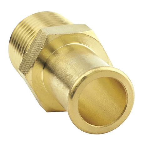 Zoro Select Hose Barb, 5/8 In Barb, 1/2 In MNPT, Brass, Hex Head Size: 7/8 in 6AFJ3