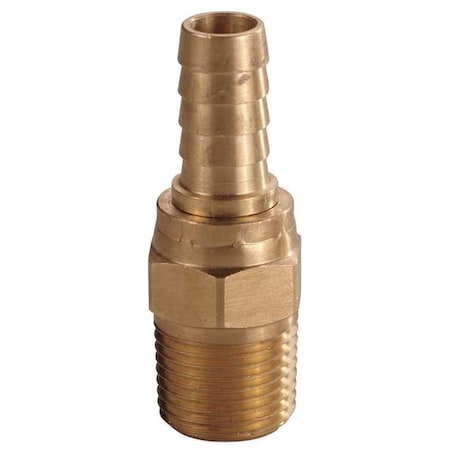 Zoro Select Hose Barb, 1/2 In Barb, 1/2 In MNPT, Brass 6AFP9