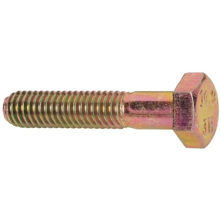Zoro Select Class 10.9, M6-1.00 Hex Head Cap Screw, Zinc Yellow Steel, 30 mm L, 100 PK HC10060301-100P2