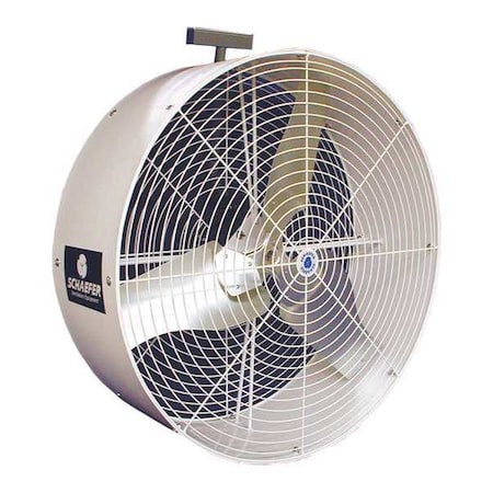 Schaefer Standard Duty Industrial Fan, Wall Mount, 36 in Blade Dia, 115/230V, 11,400 cfm, Non-Oscillating GVK36