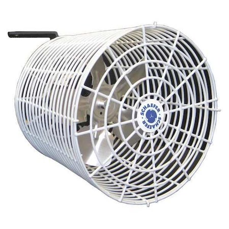 Schaefer Standard Duty Industrial Fan, Wall Mount, 8 in Blade Dia, 115V, 450 cfm, Non-Oscillating VK8