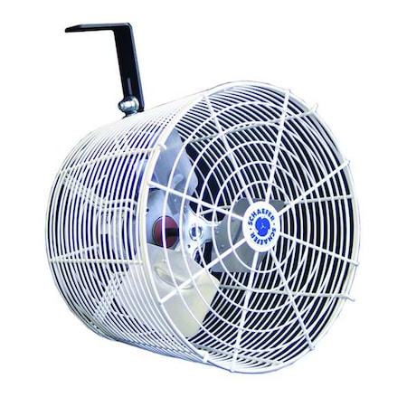 Schaefer Standard Duty Industrial Fan, Wall Mount, 12 in Blade Dia, 115/230V, 1,470 cfm, Non-Oscillating GVK12