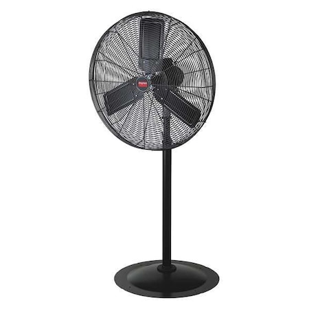 Dayton Light Duty Industrial Fan, Pedestal Mount, 30 in Blade Dia, 115V, 7,260/8,200 cfm, Oscillating 6ALE9