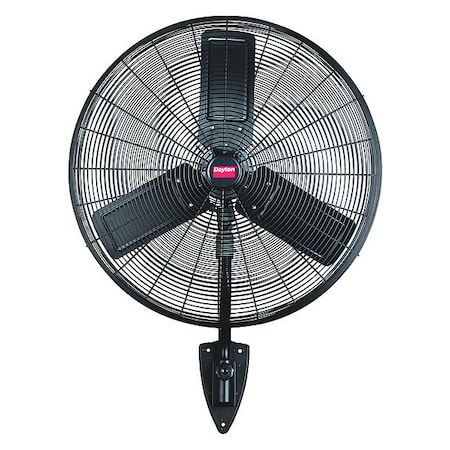 Dayton Light Duty Industrial Fan, Wall Mount, 30 in Blade Dia, 115V, 7,260/8,200 cfm, Oscillating 6ALF1